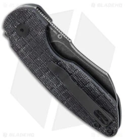 Kizer October Mini Liner Lock Knife Black Micarta (2.5" Black Stonewash) V2569C2 7 Kizer October Mini Liner Lock Knife Black Micarta (2.5" Black Stonewash) V2569C2 -Kizer Store Kizer October Mini D.O.C.K. Black Micarta Black SW BHQ 144091 jr side