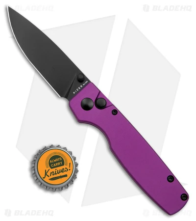 Kizer Vanguard Original Button Lock Knife Purple Aluminum (3" Black) 5 Kizer Vanguard Original Button Lock Knife Purple Aluminum (3" Black) - Image 5