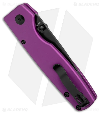 Kizer Vanguard Original Button Lock Knife Purple Aluminum (3" Black) 3 Kizer Vanguard Original Button Lock Knife Purple Aluminum (3" Black) - Image 3