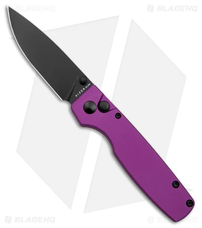 Kizer Vanguard Original Button Lock Knife Purple Aluminum (3" Black) 1 Kizer Vanguard Original Button Lock Knife Purple Aluminum (3" Black)