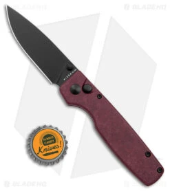 Kizer Vanguard Original Button Lock Knife Red Richlite (3" Black) -Kizer Store Kizer Original Button Lock Red Richlite Black BHQ 179148 jr bottlecap