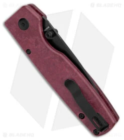 Kizer Vanguard Original Button Lock Knife Red Richlite (3" Black) -Kizer Store Kizer Original Button Lock Red Richlite Black BHQ 179148 jr side
