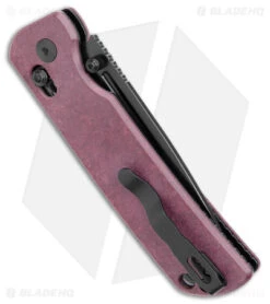 Kizer Pinkerton Escort Bar Lock Knife Purple Richlite (3.5" Black 154CM) -Kizer Store Kizer Pinkerton Escort Bar Lock Purple Richlite Black BHQ 175948 jr side