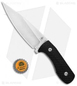 Kizer Pinkerton Lancer Fixed Blade Knife Black G-10 (4.75" Satin) 1028 -Kizer Store Kizer Pinkerton Lancer Blk G 10 Stn 1028 BHQ 80395 jr bottlecap