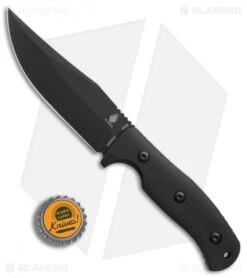 Kizer Pinkerton Littler River Bowie Fixed Blade Knife Black G-10 (4.3" Black) -Kizer Store Kizer Pinkerton Little River Bowie black G10 black BHQ 76869 er bottlecap