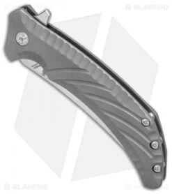 Kizer Pinkerton Nomad Flipper Knife Blasted Titanium (3.75" Satin) Ki4482A1 -Kizer Store Kizer Pinkerton Nomad blasted ti satin BHQ 68515 er spine