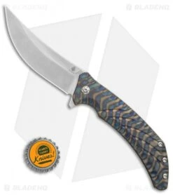 Kizer Pinkerton Nomad Flipper Knife Flamed Titanium (3.75" Satin) Ki4482A2 -Kizer Store Kizer Pinkerton Nomad flamed ti satin BHQ 68516 er size