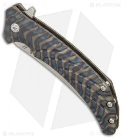 Kizer Pinkerton Nomad Flipper Knife Flamed Titanium (3.75" Satin) Ki4482A2 -Kizer Store Kizer Pinkerton Nomad flamed ti satin BHQ 68516 er spine