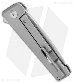 Kizer Quell Frame Lock Knife Titanium (3.125" Stonewash) Ki4530 -Kizer Store Kizer Quell FL Ti SW Ki4530 BHQ 102456 jr side