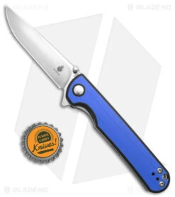 Kizer Rapids Liner Lock Knife Blue/Black G-10 (3.5" SW) -Kizer Store Kizer Rapids LL Kife Blue Black G10 3in Stonewash BHQ 139743 td size