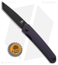 Kizer SS1 Liner Lock Flipper Knife Tanto Purple G-10 (3.5" Black) V3603C1 -Kizer Store Kizer SS1 LL Knife Purple G10 3in Black BHQ 138730 td size