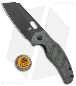 Kizer Vanguard Sheepdog Liner Lock Thumb Hole Black Micarta (3.25" Black 10V) -Kizer Store Kizer Sheepdog C01C Black Micarta Black Hole V4488E8 jr bottlecap