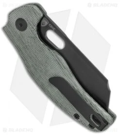 Kizer Vanguard Sheepdog Liner Lock Thumb Hole Black Micarta (3.25" Black 10V) -Kizer Store Kizer Sheepdog C01C Black Micarta Black Hole V4488E8 jr side