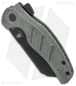 Kizer Vanguard Sheepdog Liner Lock Knife Black Micarta (3.25" Black 10V) -Kizer Store Kizer Sheepdog C01C Black Micarta Black V4488E87 jr spine