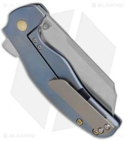 Kizer Sheepdog C01C Frame Lock Knife Blue Titanium (3.25" Stonewash) Ki4488A -Kizer Store Kizer Sheepdog C01C Blue Ti SW Ki4488A BHQ 51785 jr side