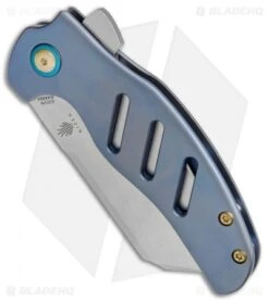 Kizer Sheepdog C01C Frame Lock Knife Blue Titanium (3.25" Stonewash) Ki4488A -Kizer Store Kizer Sheepdog C01C Blue Ti SW Ki4488A BHQ 51785 jr spine
