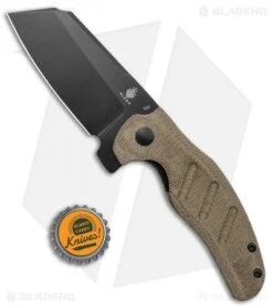 Kizer Vanguard Sheepdog Liner Lock Knife Green Micarta (3.25" Black 10V) -Kizer Store Kizer Sheepdog C01C Green Micarta Black V4488ED jr bottlecap