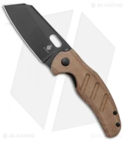 Kizer Vanguard Sheepdog Liner Lock Thumb Hole Natural Micarta (3.25" Black 10V)