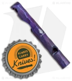 Kizer Siren 1 EDC Whistle Bottle Opener Keychain - Purple Sculpted Ti -Kizer Store Kizer Siren 1 EDC Whistle Bottle Opener Keychain Purple Ti T106 A3 BHQ 81418 jr bottlecap