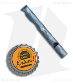 Kizer Siren 1 EDC Whistle Bottle Opener Keychain - Blue Sculpted Ti -Kizer Store Kizer Siren A2 BHQ 75666 er bottlecap