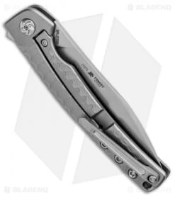 Kizer Splinter Frame Lock Knife Gray Titanium (3.375" Stonewash) Ki3457A3 -Kizer Store Kizer Splinter FL Gray Ti SW Ki3457A3 BHQ 90417 jr side