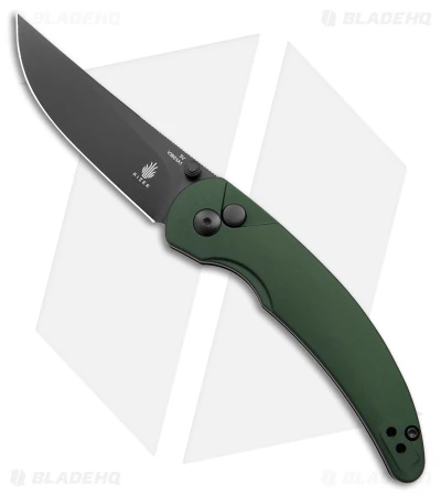 Kizer Swaggs Chili Pepper Button Lock Knife Green Aluminum (3" Satin 3V) 1 Kizer Swaggs Chili Pepper Button Lock Knife Green Aluminum (3" Satin 3V)
