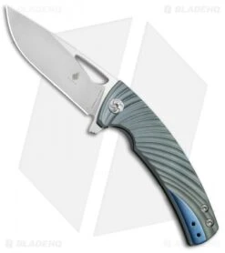 Kizer TK Knives Kyre Flipper Knife Blue Titanium (3.5" Satin) Ki4484A2