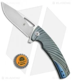 Kizer TK Knives Kyre Flipper Knife Blue Titanium (3.5" Satin) Ki4484A2 -Kizer Store Kizer TK Kyre Blue Ti KI4484A2 BHQ 55302 jr bottlecap 2
