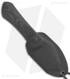 Kizer Thumbper Long Fixed Blade Neck Knife Carbon Fiber (2" Stonewash) 1014 -Kizer Store Kizer Thumbper Long CF SW 1014 BHQ 50471 jr sheath