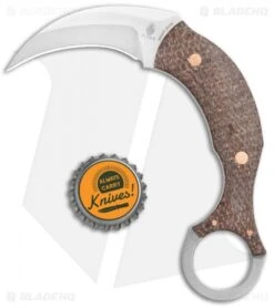 Kizer Tiger Claw Karambit Fixed Blade Knife Brown Micarta (1.4" SW) 1041 -Kizer Store Kizer Tiger Claw Karambit Brown Micarta SW BHQ 121108 jr bottlecap