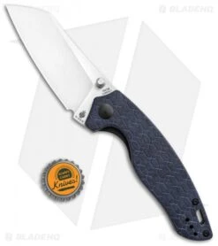 Kizer Azo Towser K Liner Lock Knife Blue Richlite (3.5" Satin) -Kizer Store Kizer Towser K V4593C1 BHQ 137141 td size 1