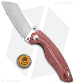 Kizer Azo Towser K Liner Lock Knife Red Richlite (3.5" Satin) -Kizer Store Kizer Towser K V4593C2 BHQ 137142 td size