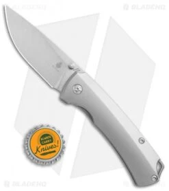 Kizer Uli Hennicke T1 Frame Lock Knife Titanium (3.2" Stonewash) Ki3490 -Kizer Store Kizer Uli Hennicke TI sw Ki3490 BHQ 52397 jr bottlecap
