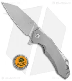 Kizer Uprising Wharncliffe Frame Lock Knife Titanium (3.6" Satin) Ki4491A2 -Kizer Store Kizer Uprising Wharncliffe ti satin Ki4491A2 BHQ 52447 er size