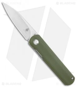 Kizer Vanguard Feist Front Flipper Knife Green G-10 (2.8" Stonewash) - BD1N
