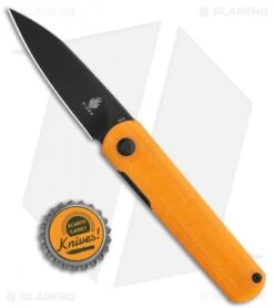 Kizer Vanguard Feist Front Flipper Translucent Orange G-10 (2.8" Black) - BD1N -Kizer Store Kizer Vangard Lundquist Feist Translucent Orange G 10 Black V3499E2 BHQ 118281 jr bottlecap