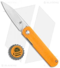 Kizer Vanguard Feist Front Flipper Translucent Orange G-10 (2.8" Stonewash BD1N) -Kizer Store Kizer Vangard Lundquist Feist Translucent Orange G 10 SW V3499E1 BHQ 118282 jr bottlecap