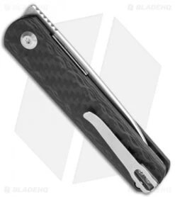 Kizer Vanguard Feist Front Flipper Knife Carbon Fiber (2.8" Stonewash BD1N) -Kizer Store Kizer Vangard Lundquist Feist Twill CF SW V3499E3 BHQ 118278 jr side