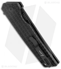 Kizer Vanguard Azo/Rey Lan Tanto Liner Lock Knife Black G-10 (3.4" Black) V4577N -Kizer Store Kizer Vanguard Azo Rey Lan Tanto LL Black G 10 Black V4577N1 BHQ 121137 jr side