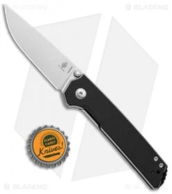 Kizer Vanguard Domin Mini Liner Lock Folding Knife Black G-10 (2.9" Stonewash) -Kizer Store Kizer Vanguard Domin Mini LL Black SW V3516N2 BHQ 93988 jr bottlecap