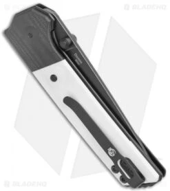 Kizer Vanguard Domin Mini Liner Lock Folding Knife Black/White G-10 (2.9" Black) -Kizer Store Kizer Vanguard Domin Mini LL Black White G 10 Black V3516N6 BHQ 122455 jr side