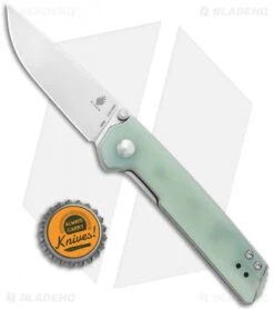 Kizer Vanguard Domin Mini Liner Lock Folding Knife Jade G-10 (2.9" SW) Bearings -Kizer Store Kizer Vanguard Domin Mini LL Jade G 10 SW V3516N5 BHQ 122454 jr bottlecap