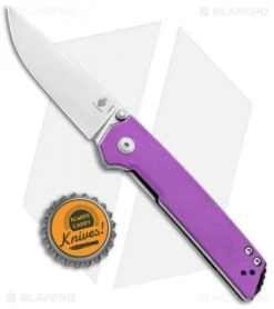 Kizer Vanguard Domin Mini Liner Lock Folding Knife Purple G-10 (2.9" Stonewash) -Kizer Store Kizer Vanguard Domin Mini LL Pink G 10 SW BHQ 93992 jr bottlecap