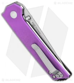 Kizer Vanguard Domin Mini Liner Lock Folding Knife Purple G-10 (2.9" Stonewash) -Kizer Store Kizer Vanguard Domin Mini LL Pink G 10 SW BHQ 93992 jr side