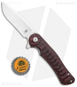 Kizer Vanguard Dukes Liner Lock Flipper Knife Black/Red G-10 (3" Satin) V3466N2 -Kizer Store Kizer Vanguard Dukes LL Black Red G 10 Satin V3466N2 BHQ 36951 jr bottlecap 1