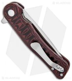 Kizer Vanguard Dukes Liner Lock Flipper Knife Black/Red G-10 (3" Satin) V3466N2 -Kizer Store Kizer Vanguard Dukes LL Black Red G 10 Satin V3466N2 BHQ 36951 jr side 1