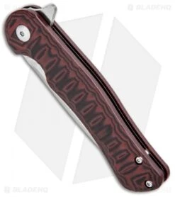 Kizer Vanguard Dukes Liner Lock Flipper Knife Black/Red G-10 (3" Satin) V3466N2 -Kizer Store Kizer Vanguard Dukes LL Black Red G 10 Satin V3466N2 BHQ 36951 jr spine 1