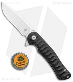 Kizer Vanguard Dukes Liner Lock Flipper Knife Black G-10 (3" Satin) V3466N1 -Kizer Store Kizer Vanguard Dukes LL Flipper Black G 10 Satin V3466N1 BHQ 36949 jr bottlecap