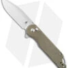 Kizer Vanguard Elstner Assassin XL Button Lock Knife Green Micarta (3.4" Satin)