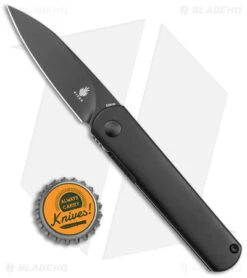Kizer Feist Front Flipper Knife Black Titanium (2.8" Black) KI3499A5 -Kizer Store Kizer Vanguard Feist FF Black Aluminum Black BHQ 174322 jr bottlecap